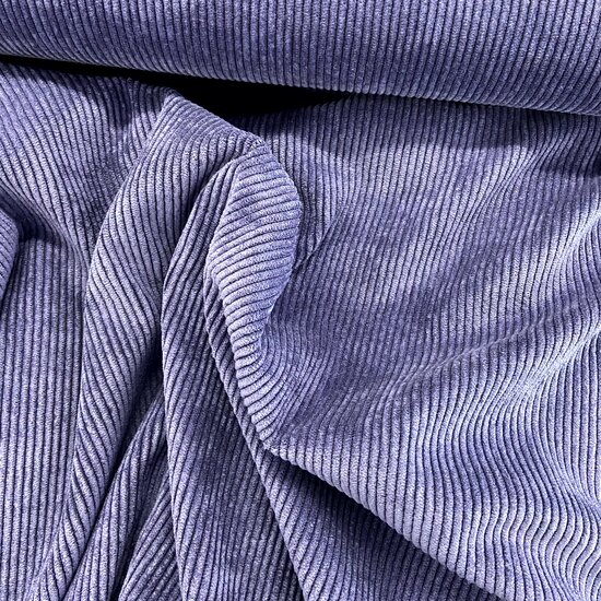 Ribfluweel Stretch - Uni - Indigo