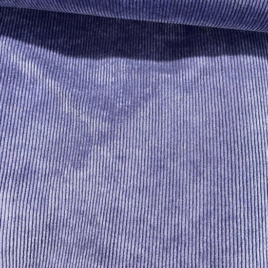 Ribfluweel Stretch - Uni - Indigo