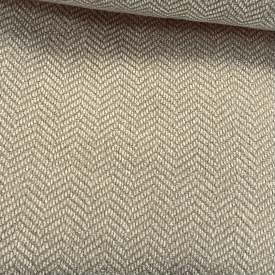 Mantelstof - Uni Chevron - Beige