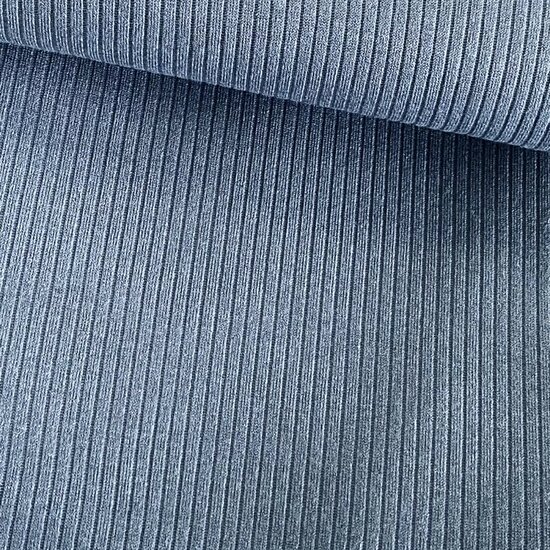 Gebreid - Uni Rib - Blauw