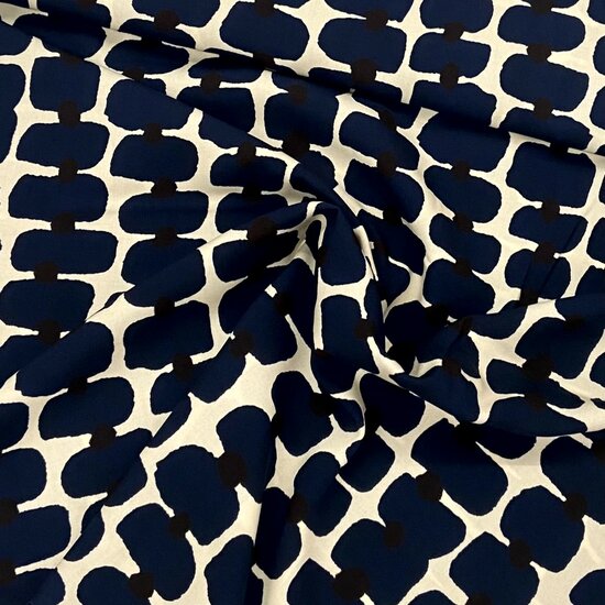 Viscose - Abstract - Donkerblauw