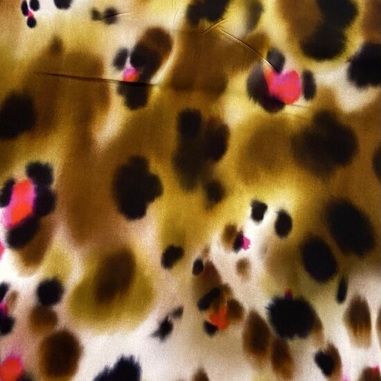 Viscose - Touch of Pink Leopard - Bruin-Ecru