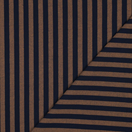 Katoen - Yarn Dyed Stripes - Navy