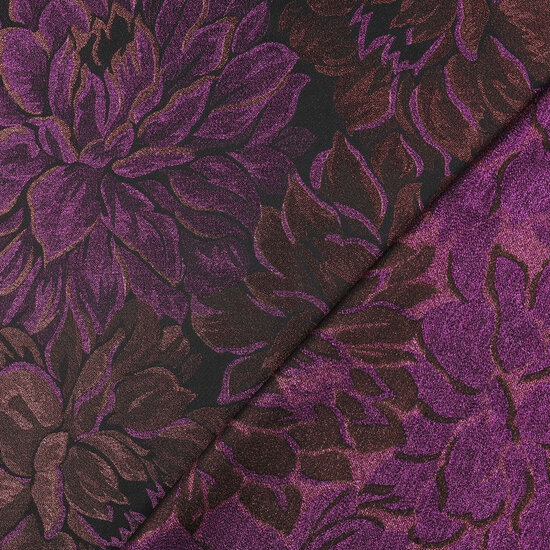 Jacquard - Lurex Flowers - Paars