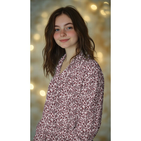 Flanel - Flowers - Ecru
