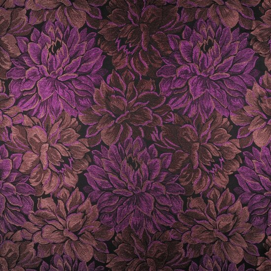 Jacquard - Lurex Flowers - Paars
