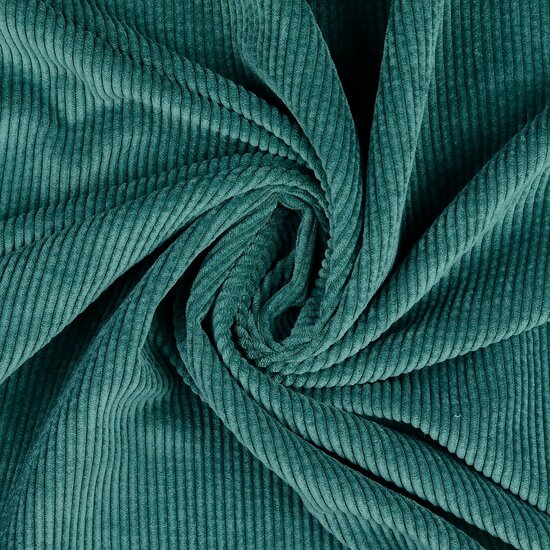 Ribfluweel - Uni - Groen