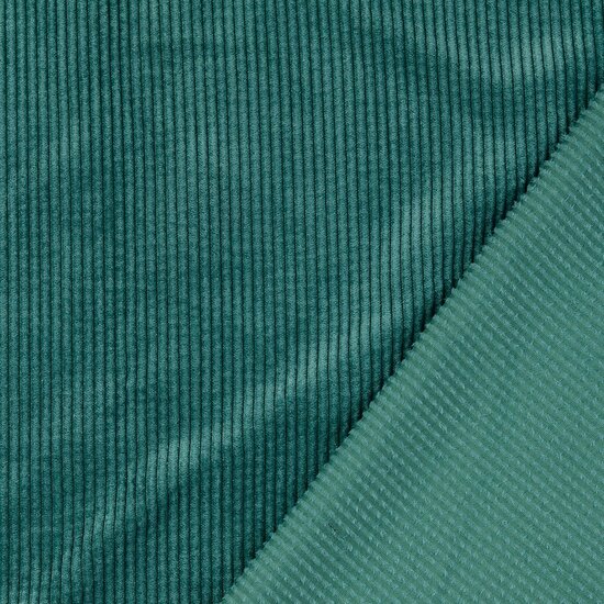 Ribfluweel - Uni - Groen