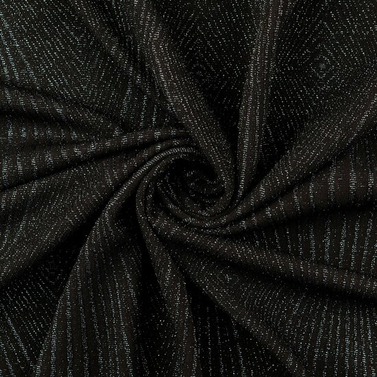 Jersey - Blue Metallic - Zwart