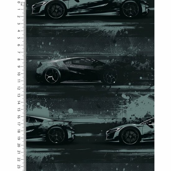 Jersey - Racing Cars - Grijsgroen-Zwart