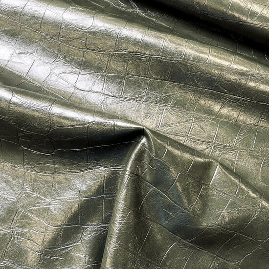 Imitatieleer - Uni Kroko - Kaki