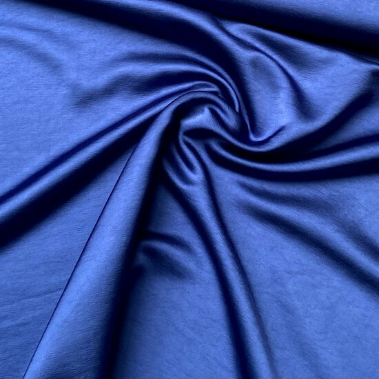 Viscose Satijn - Uni - Kobalt