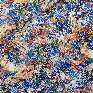 Viscose Satijn - Paint Fun - Tofu Beige