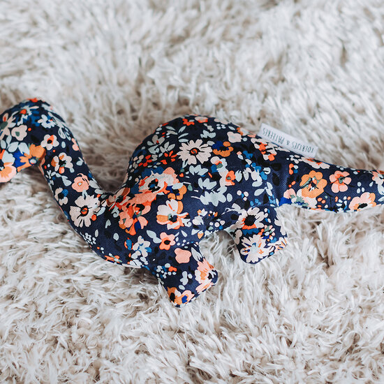Canvas Gabardine Twill - Flower Joy - Oceana Blauw