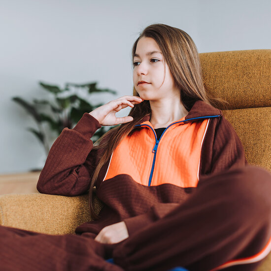 Matelassé Tricot - Uni - Rum Rozijn Bruin