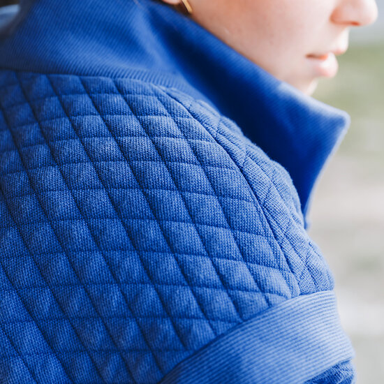 Matelassé Piqué Tricot - Uni - Surf The Web Blauw