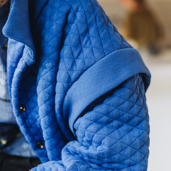 Heavy Boordstof - Uni Rib - Surf The Web Blauw