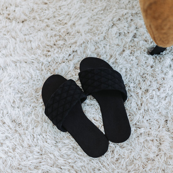 Matelassé Piqué Tricot - Uni - Zwart