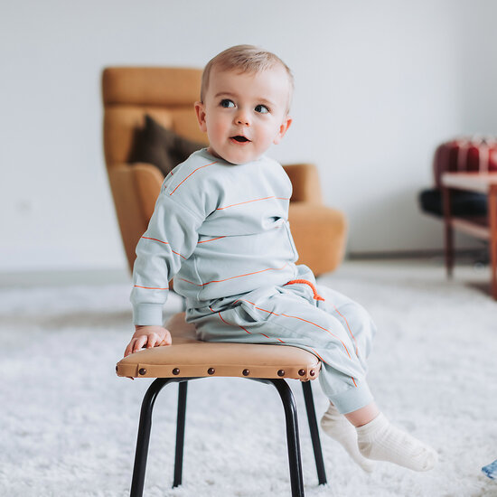 French Terry - Verticals N - Babyblauw