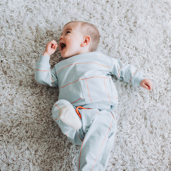 French Terry - Verticals N - Babyblauw