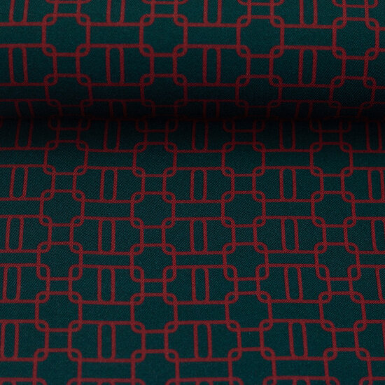 Viscose - Geoluxe Chain Twist - Donkergroen