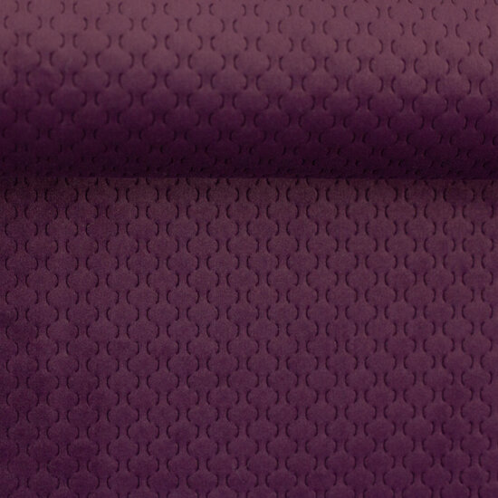 Fluweel Deco - Uni - Aubergine