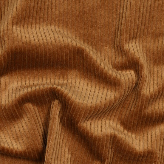 Ribfluweel Stretch - Uni - Cognac