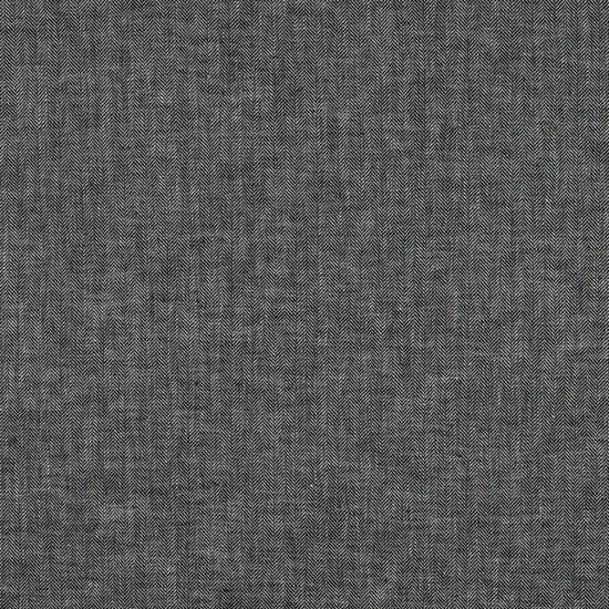 Linnen Katoen - Herringbone - Zwart