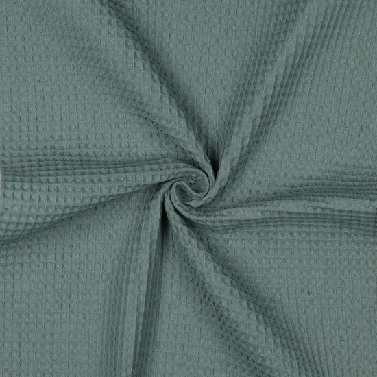 Wafelstof - Uni - Oudgroen