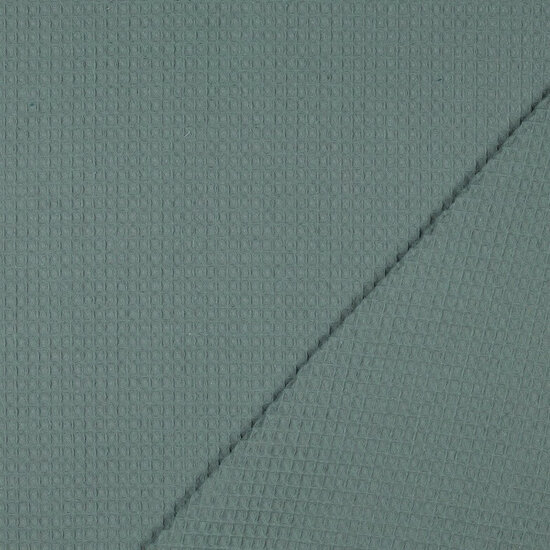 Wafelstof - Uni - Oudgroen