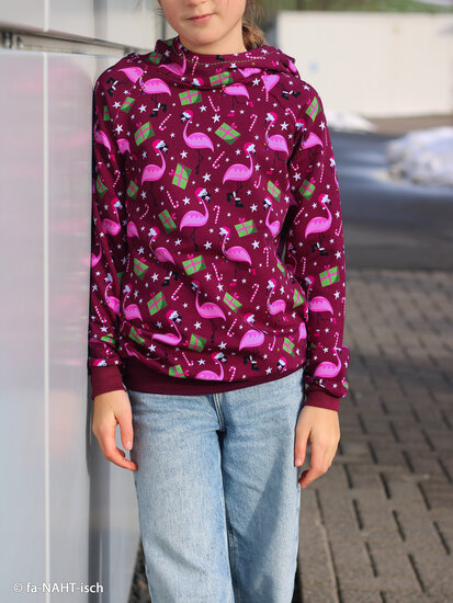 French Terry - Holly Flamingo - Bordeaux