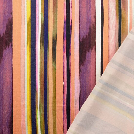Viscose - Stripes - Fuchsia