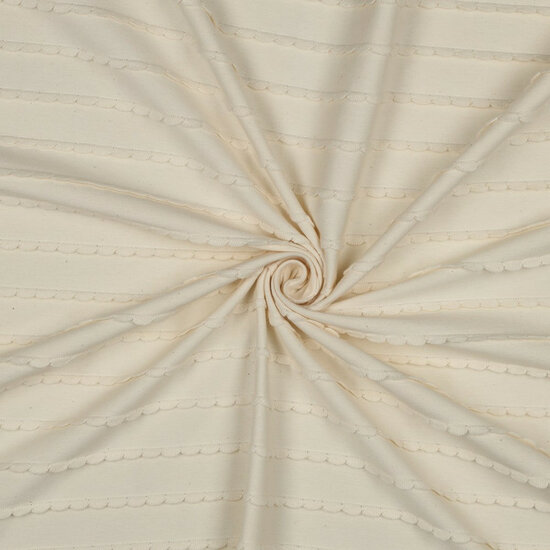 Jersey - Ruffles - Ecru