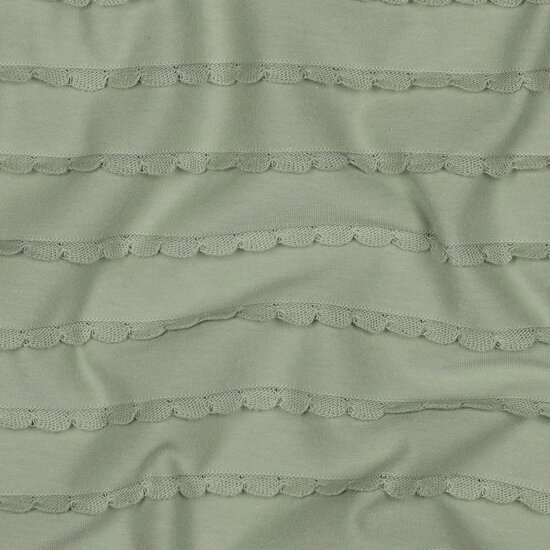 Jersey - Ruffles - Saliegroen
