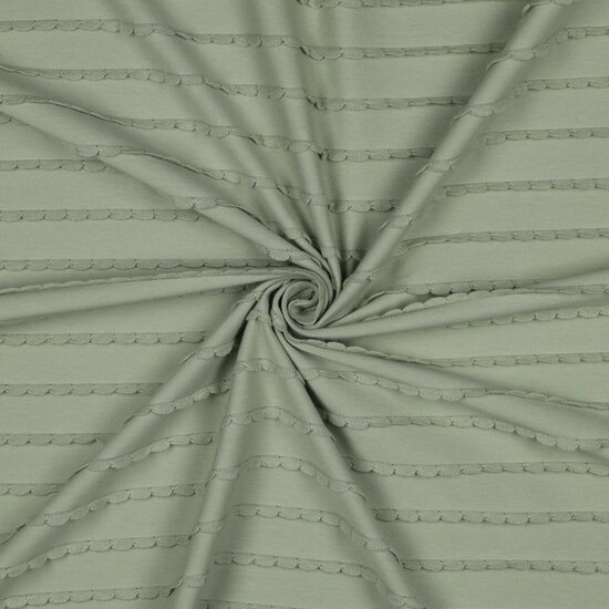 Jersey - Ruffles - Saliegroen