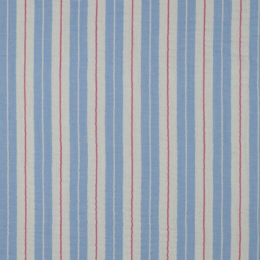 Tetra - Yarn Dyed Stripes - Blauw-Ecru-Fuchsia