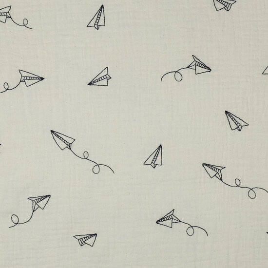 Tetra - Embroidery Paper Planes - Ecru