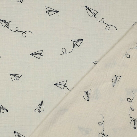 Tetra - Embroidery Paper Planes - Ecru