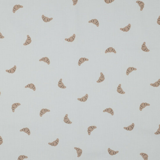 Poplin - Croissants - Wit