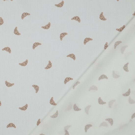 Poplin - Croissants - Wit