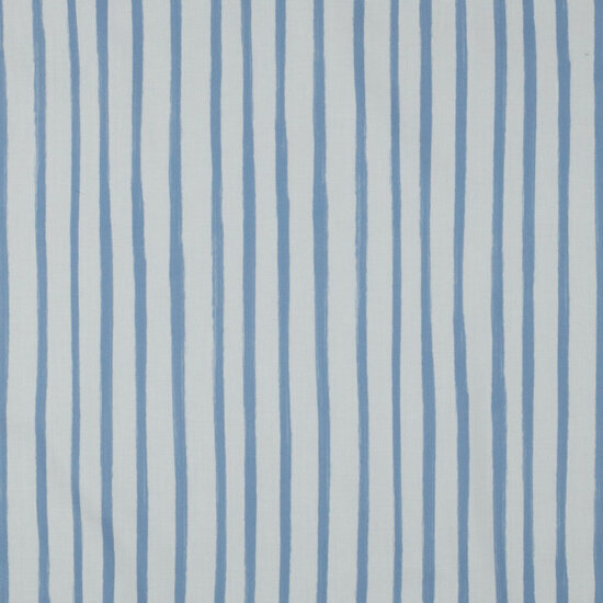 Poplin - Stripes - Wit-Blauw