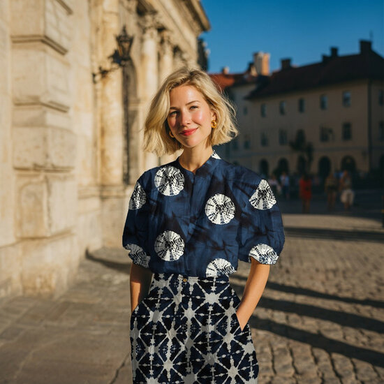 Katoen - Handcrafted Batik - Navy