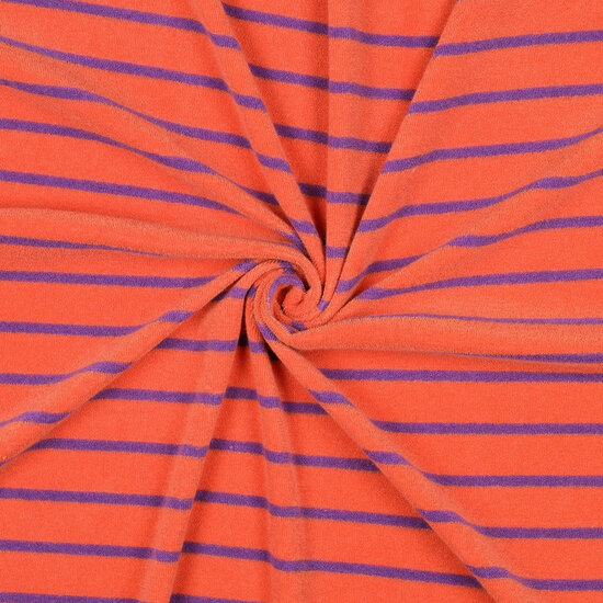 Spons - Yarn Dyed Stripes - Oranje-Paars