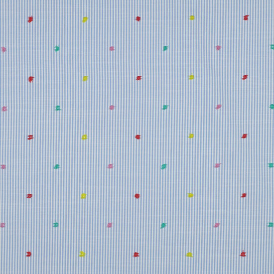 Katoen - Stripes Dobby in Colors - Blauw