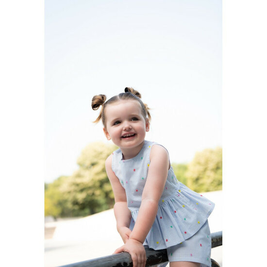 Katoen - Stripes Dobby in Colors - Blauw