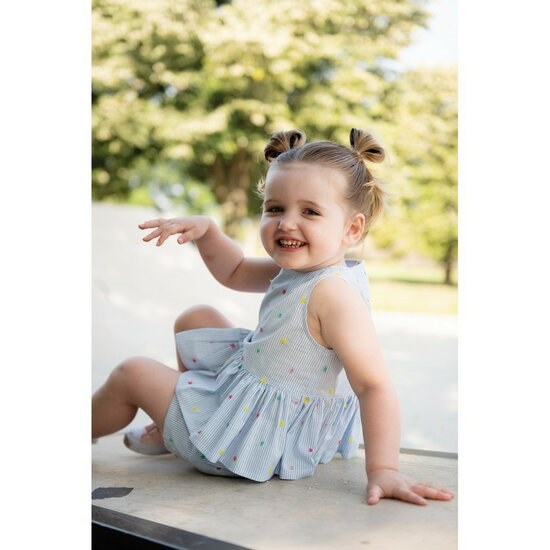 Katoen - Stripes Dobby in Colors - Blauw