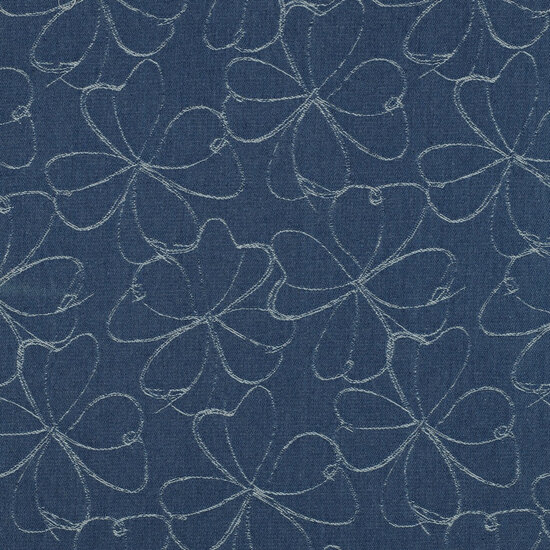 Jacquard Jeans - Flowers - Indigo