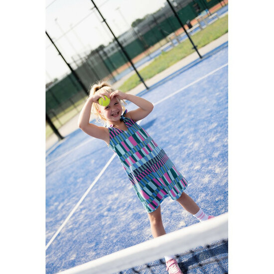 Katoen Viscose - Blocks - Groen-Roze-Blauw