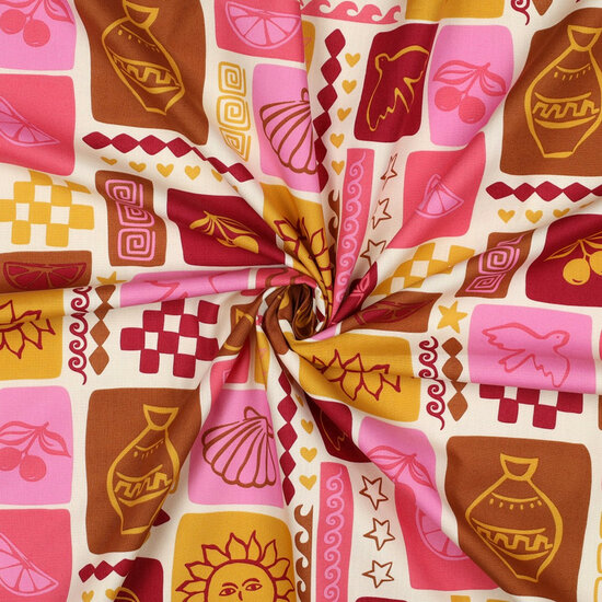 Poplin - Summer Patchwork - Ecru