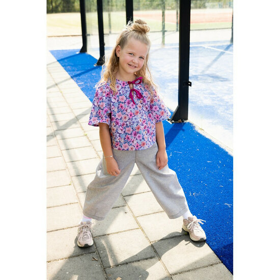 Poplin - Flowers - Paars